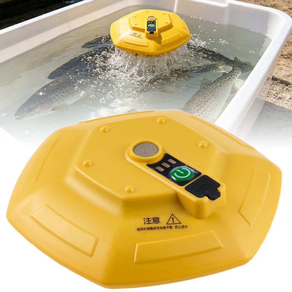 Fish Pond Aerator - Kabellose Wiederaufladbare Aquarium-Sauerstoffpumpe, Schwimmende Tragbare Fischbecken-Belüfter