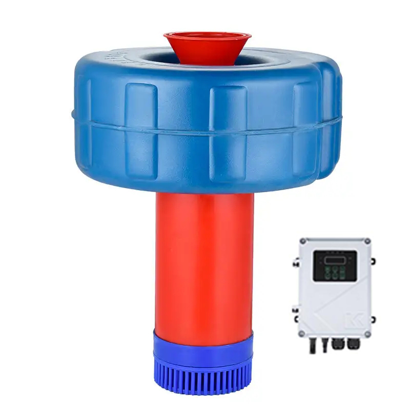 Fish Pond Aerator - DC 72V 1100W Solarbetriebene Teichpumpe, schwimmender